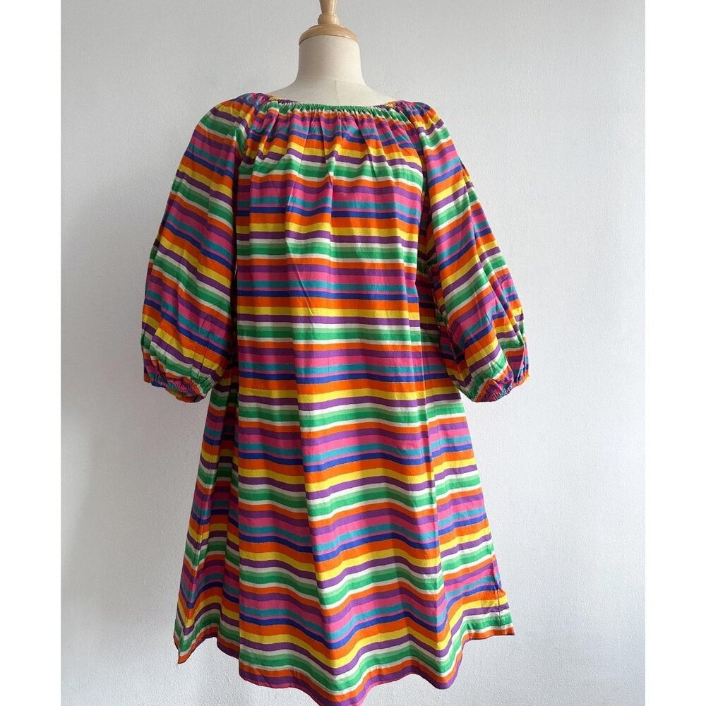 Frances Valentine Bliss Mini Dress Candy Stripe Cotton
